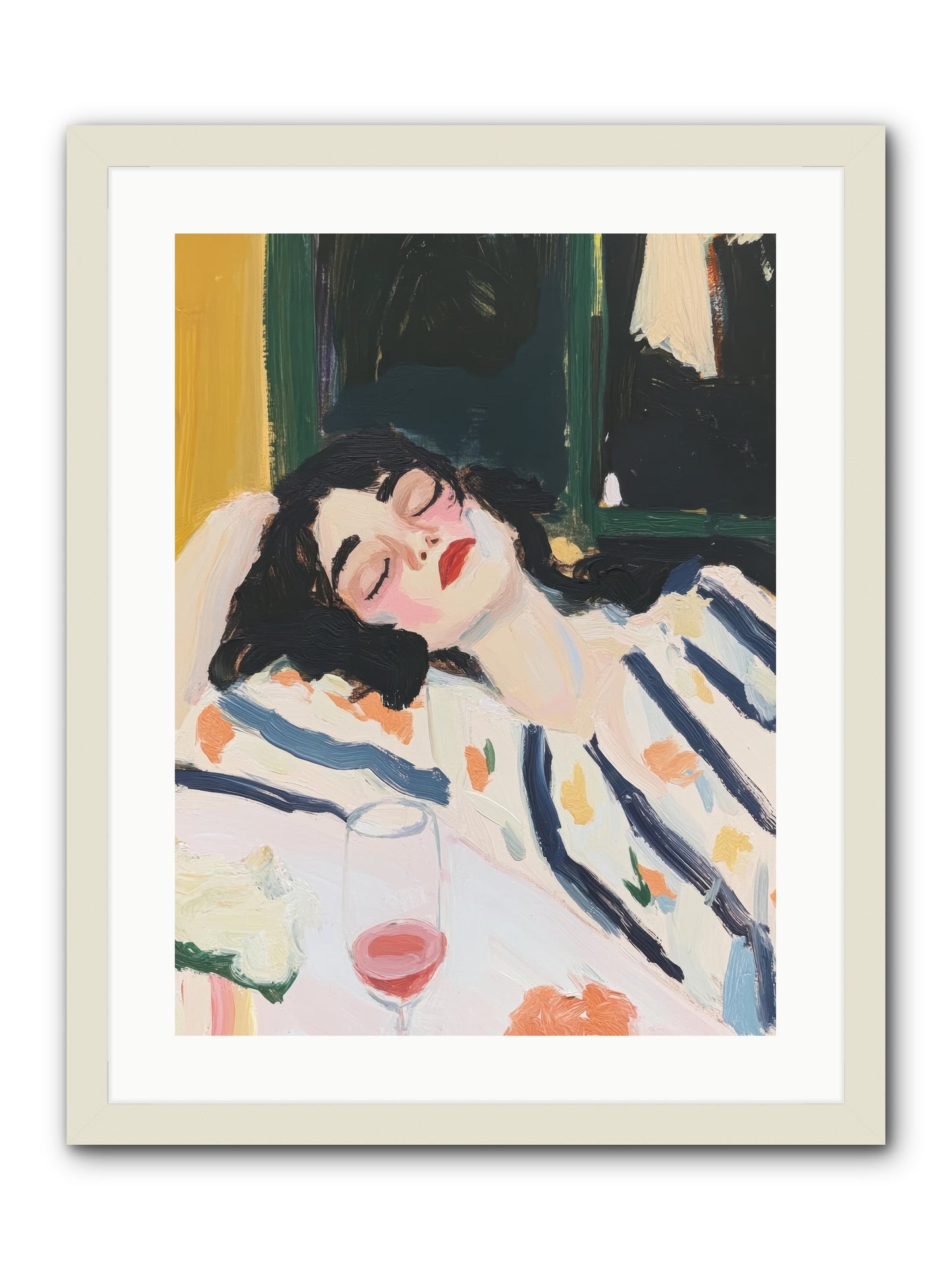 Aesthetic Grace -- Framed Print - White 18x24
