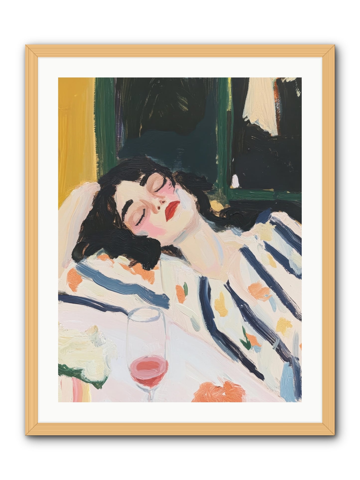 Aesthetic Grace -- Framed Print - Natural 24x32
