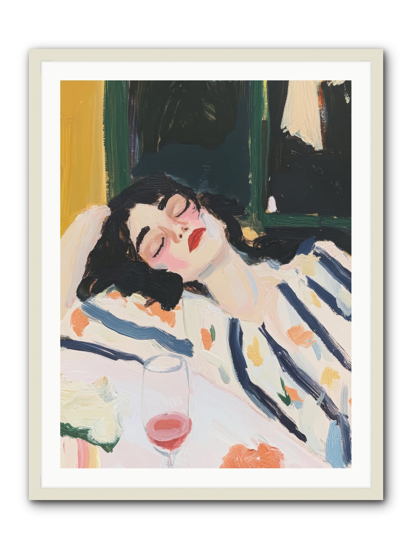 Aesthetic Grace -- Framed Print - White 30x40