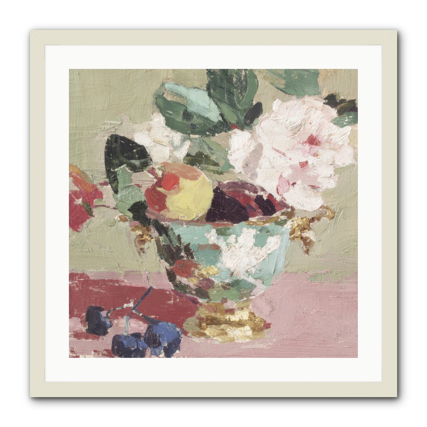 Afternoon Affairs -- Framed Print - White 24x24