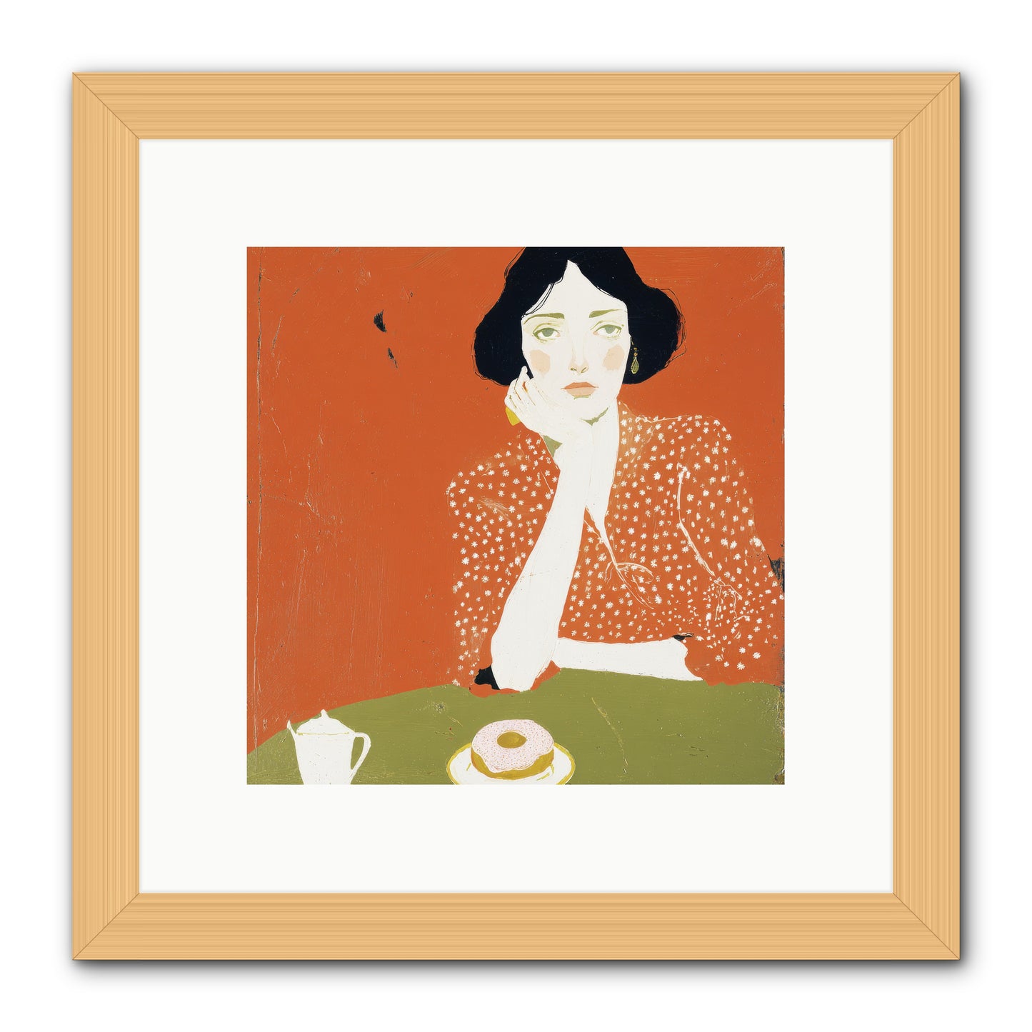 Afternoon Peace -- Framed Print - Natural 10x10