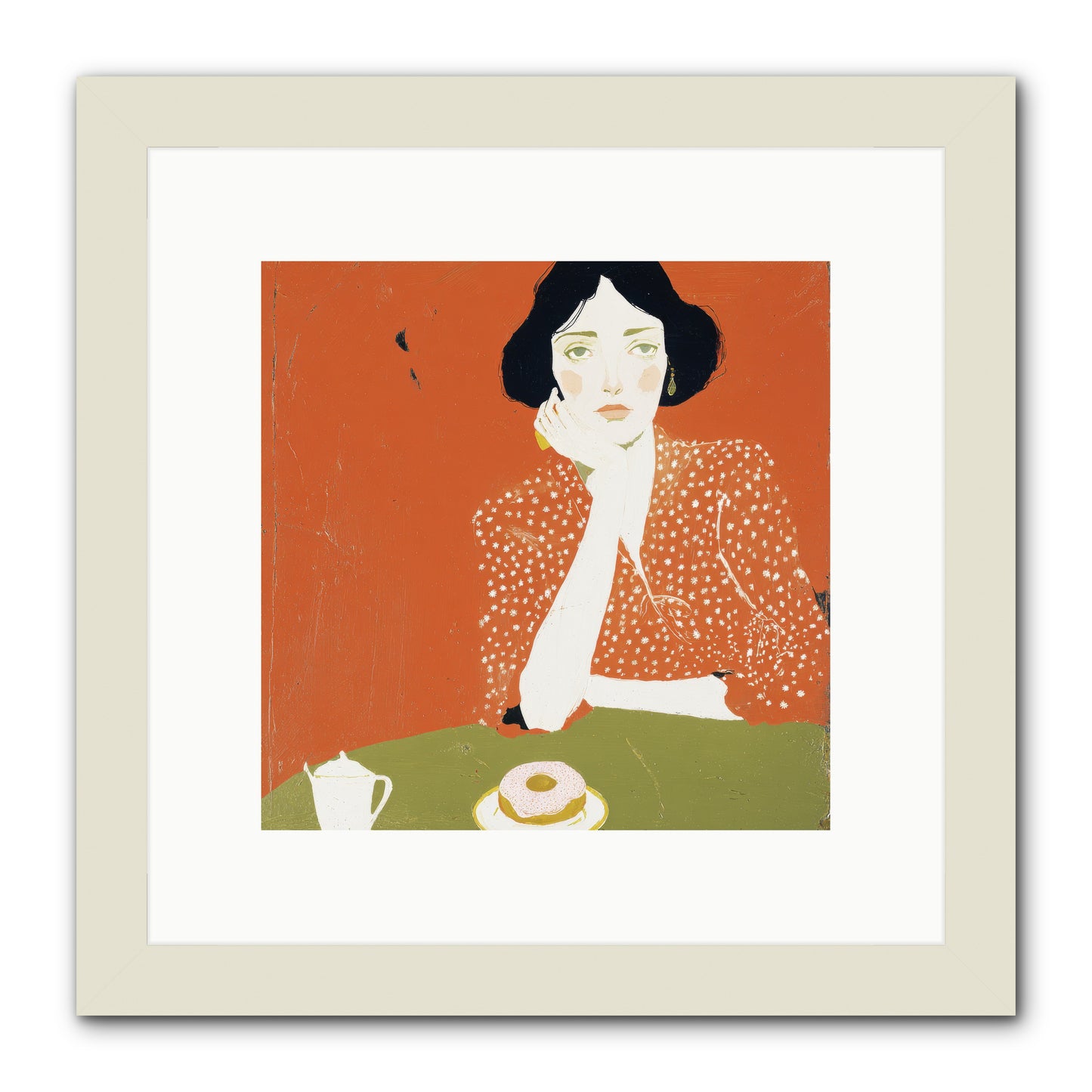 Afternoon Peace -- Framed Print - White 10x10