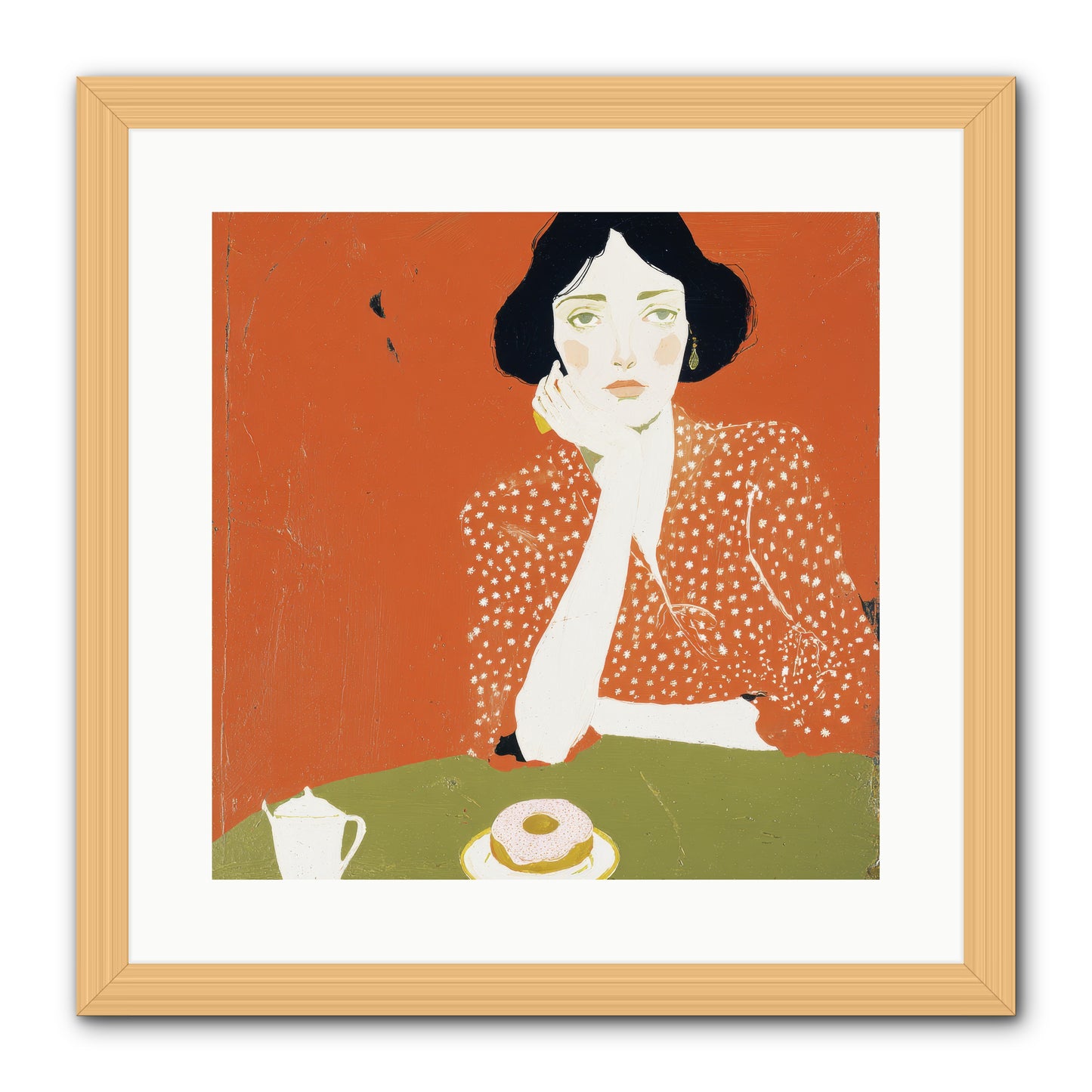 Afternoon Peace -- Framed Print - Natural 16x16