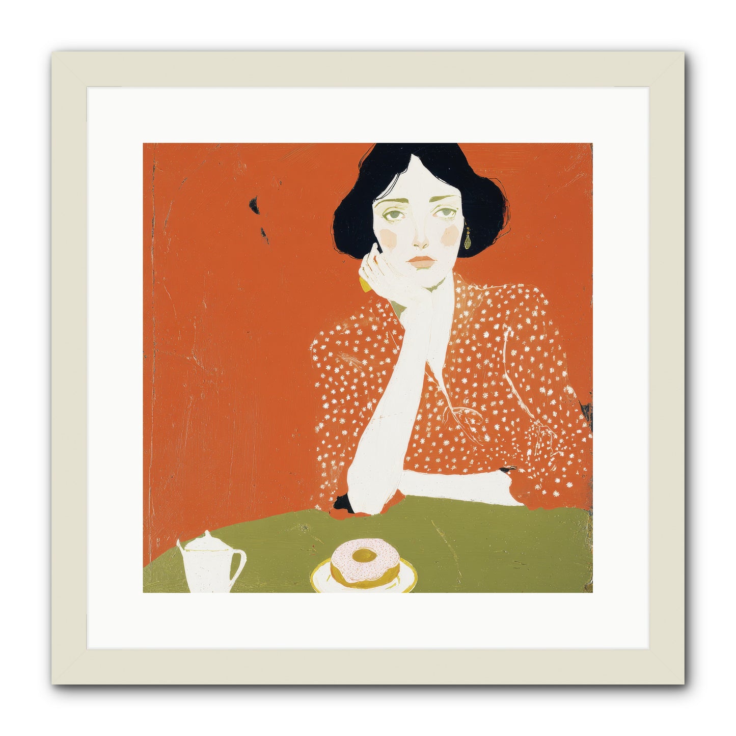 Afternoon Peace -- Framed Print - White 16x16