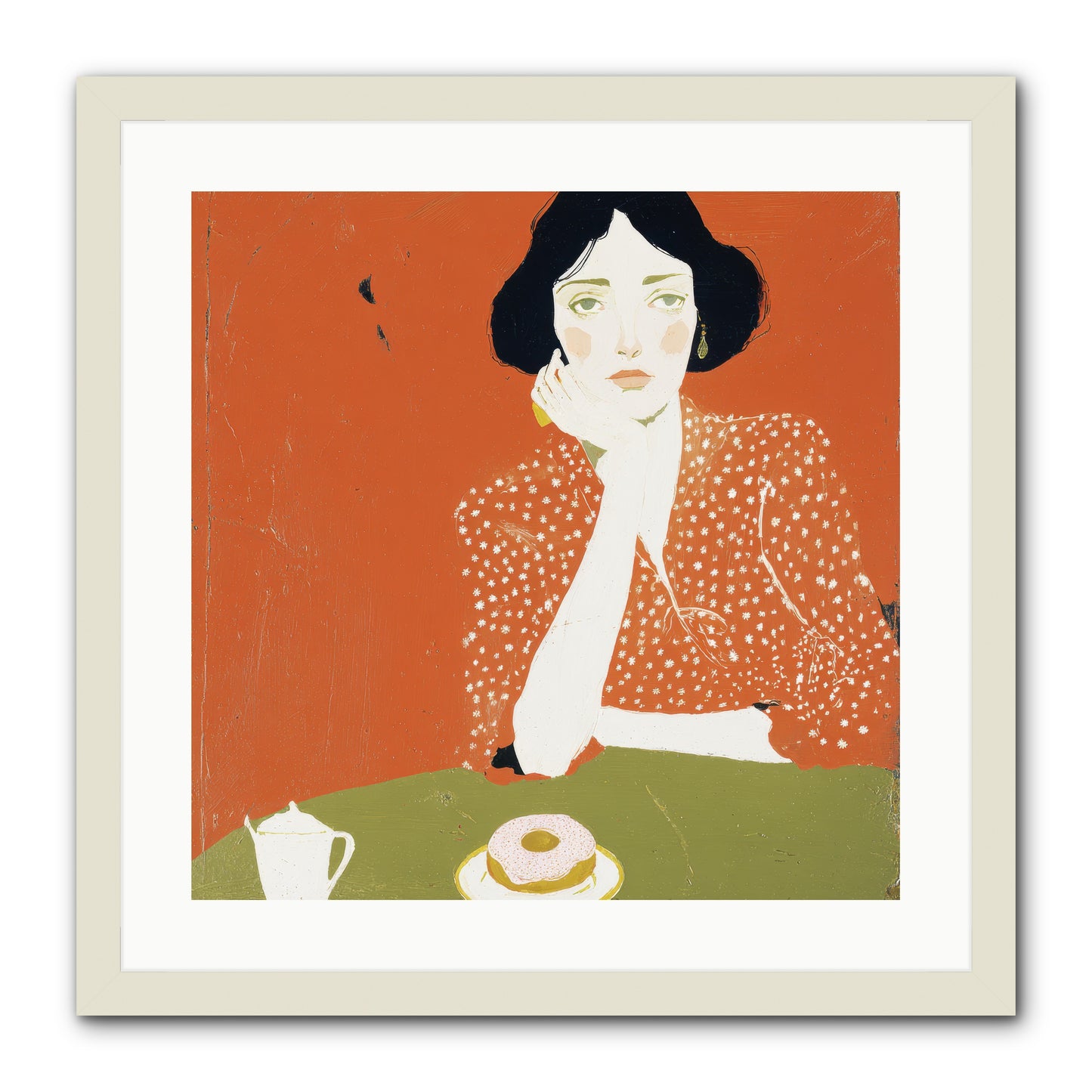 Afternoon Peace -- Framed Print - White 20x20
