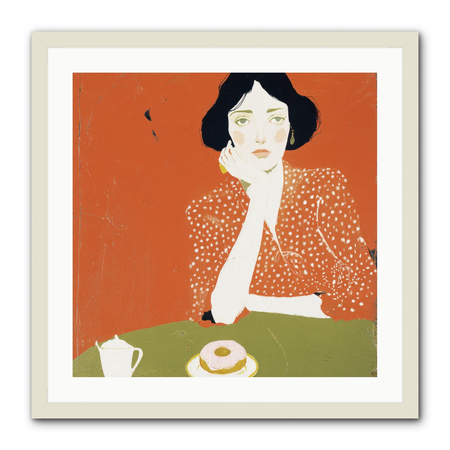 Afternoon Peace -- Framed Print - White 24x24