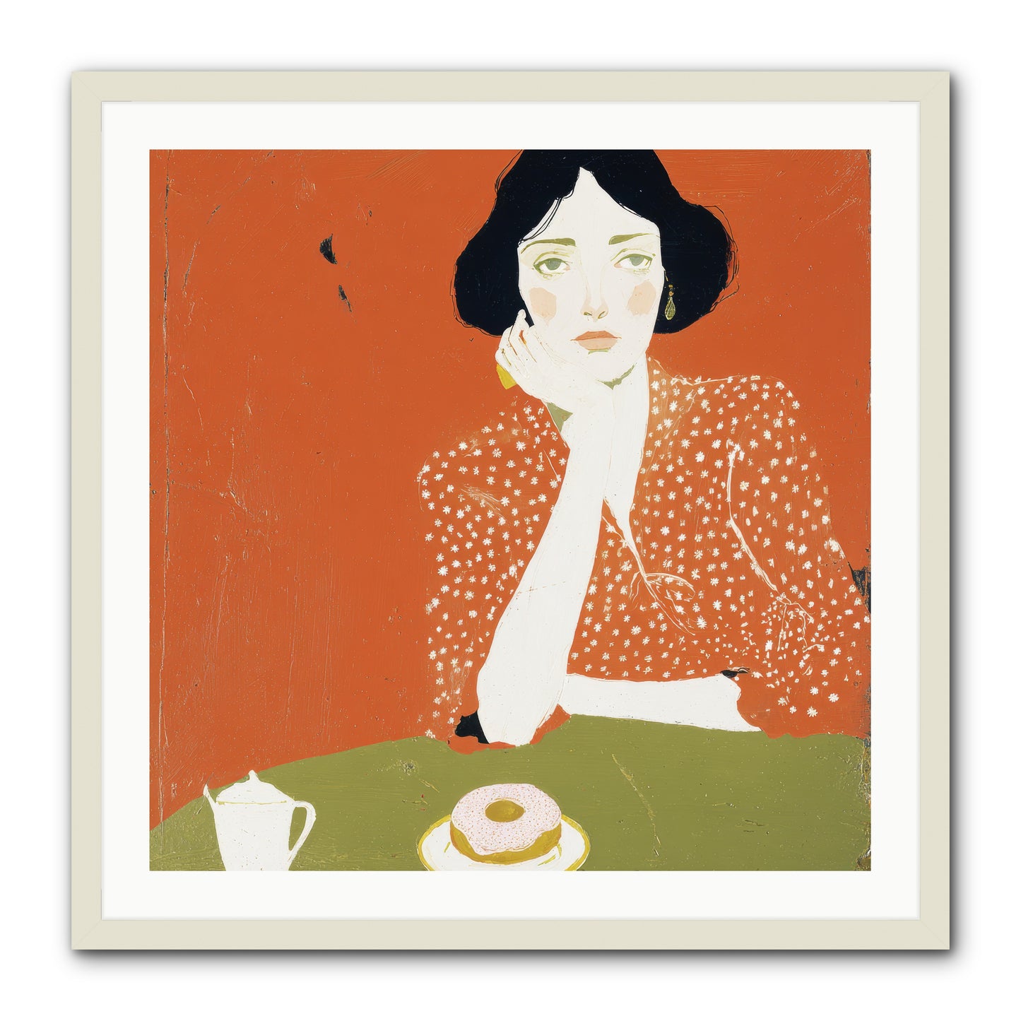 Afternoon Peace -- Framed Print - White 30x30