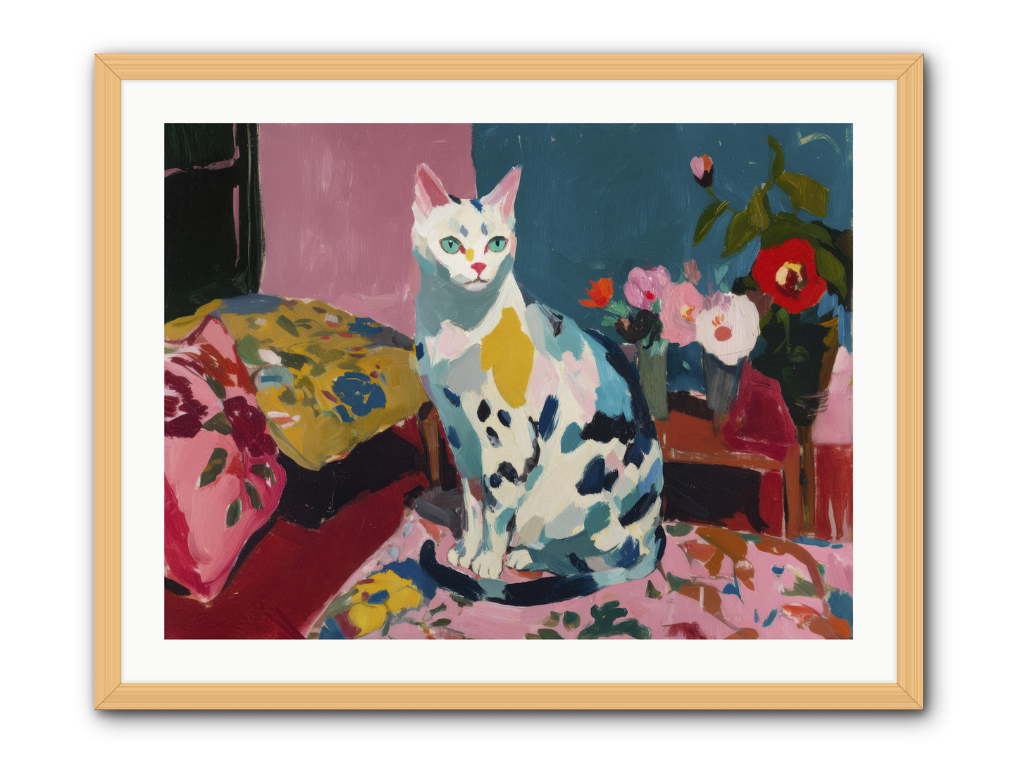 Afternoon Possession -- Framed Print - Natural 32x24