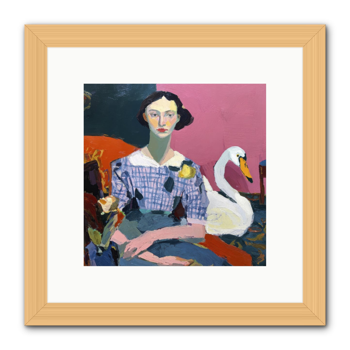 Afternoon Stillness -- Framed Print - Natural 10x10