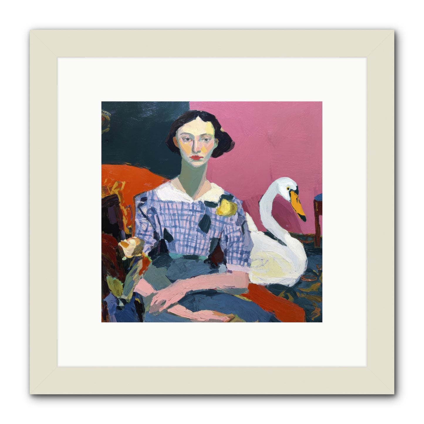 Afternoon Stillness -- Framed Print - White 10x10