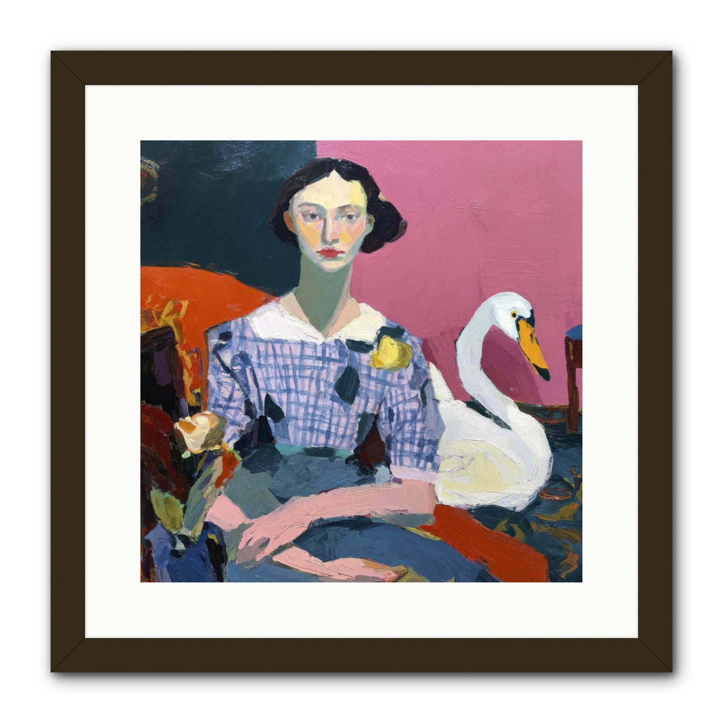 Afternoon Stillness -- Framed Print - Black 16x16