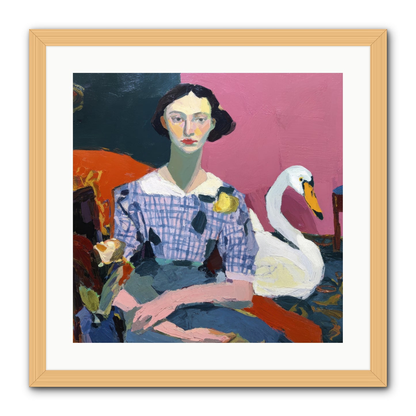 Afternoon Stillness -- Framed Print - Natural 20x20