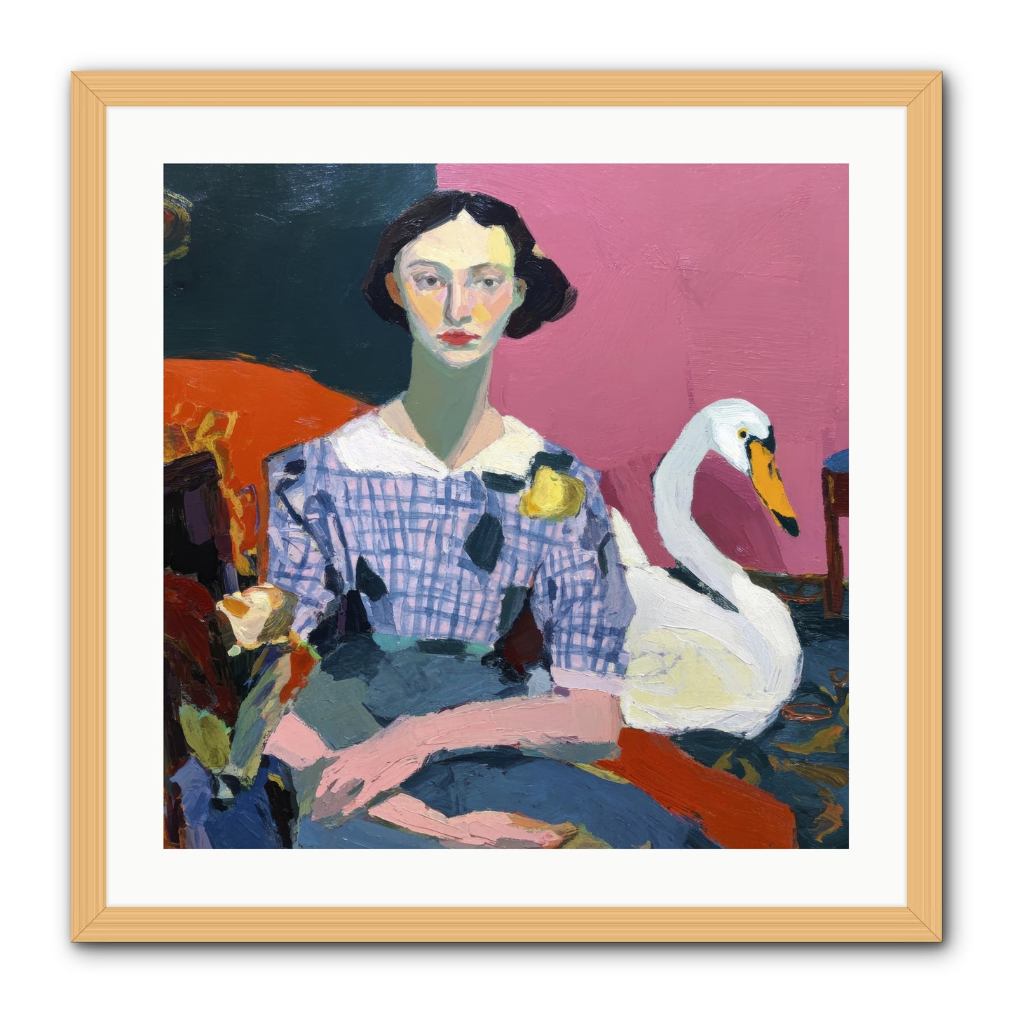 Afternoon Stillness -- Framed Print - Natural 24x24