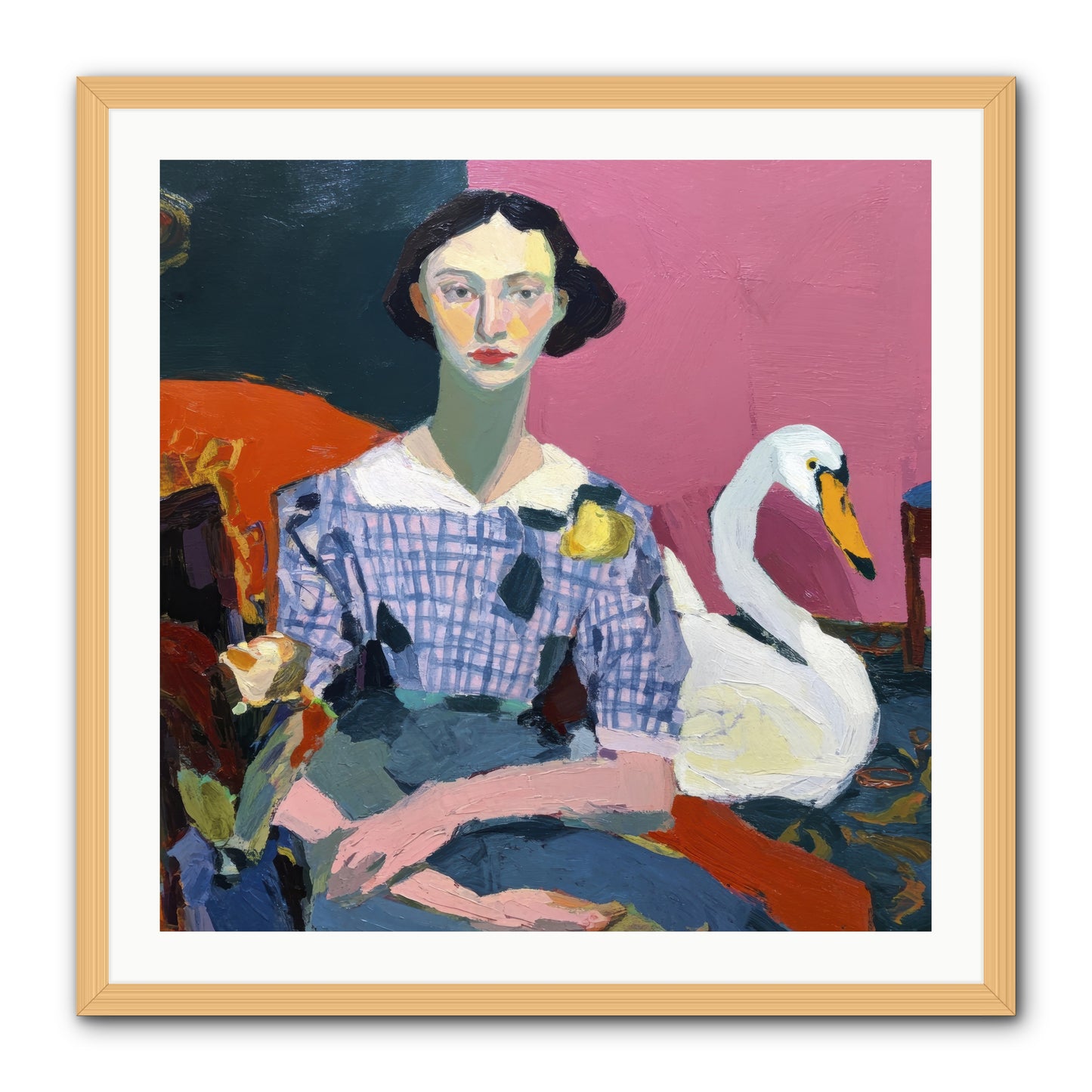Afternoon Stillness -- Framed Print - Natural 30x30