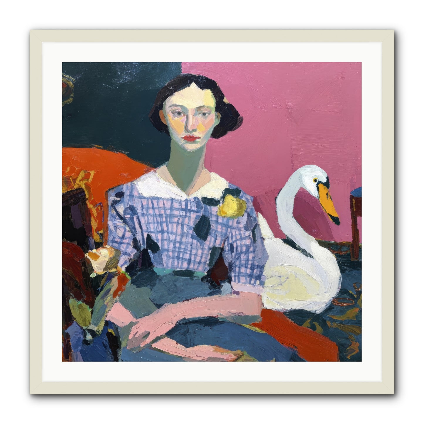 Afternoon Stillness -- Framed Print - White 30x30