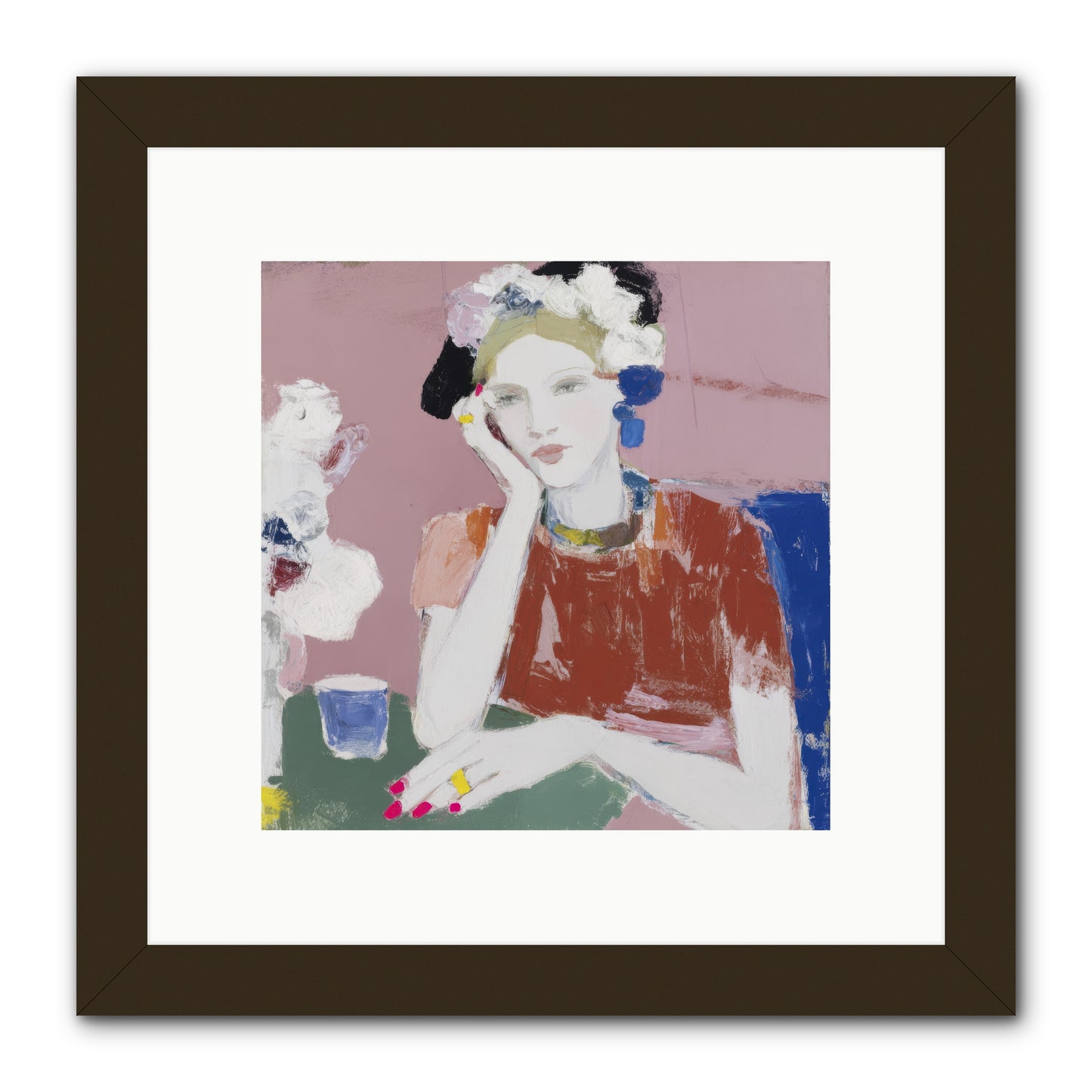 Afternoon at the Club -- Framed Print - Black 10x10