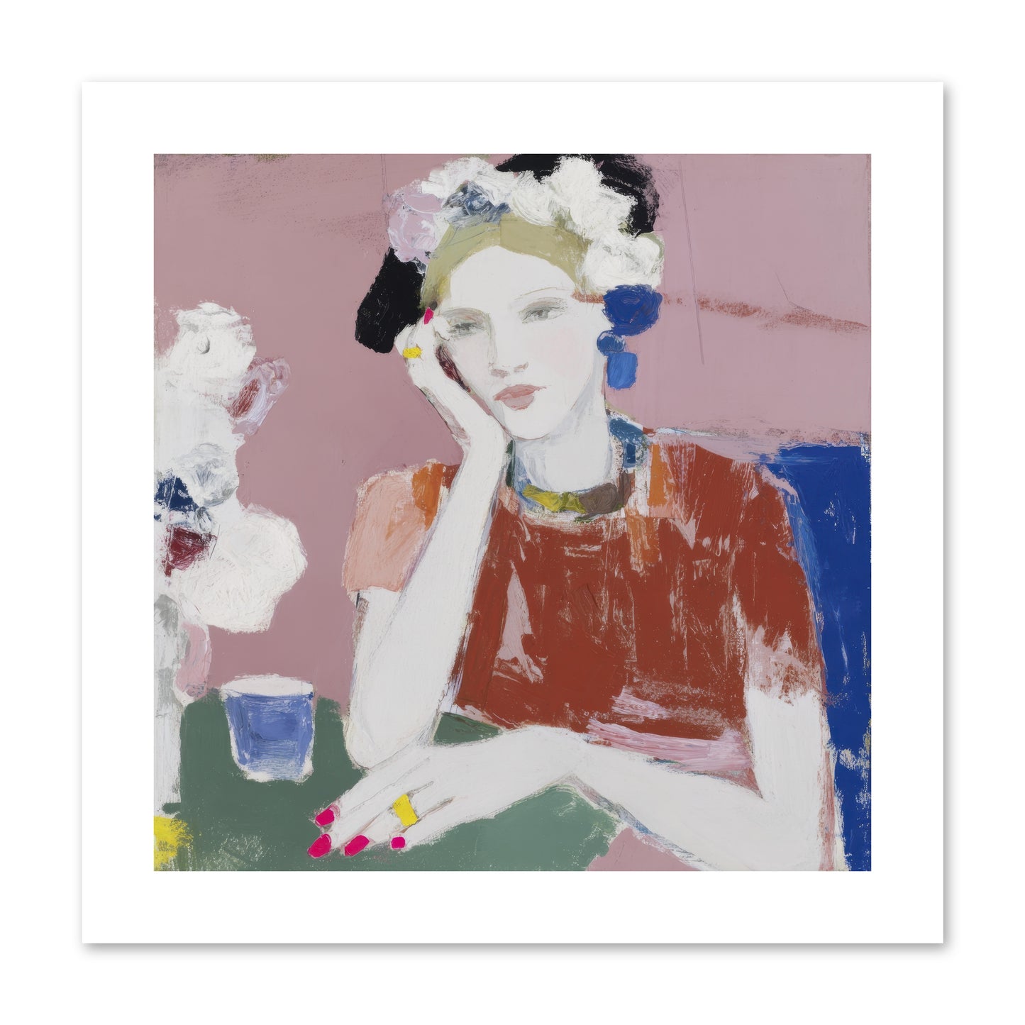 Afternoon at the Club -- Loose Canvas Print 10x10