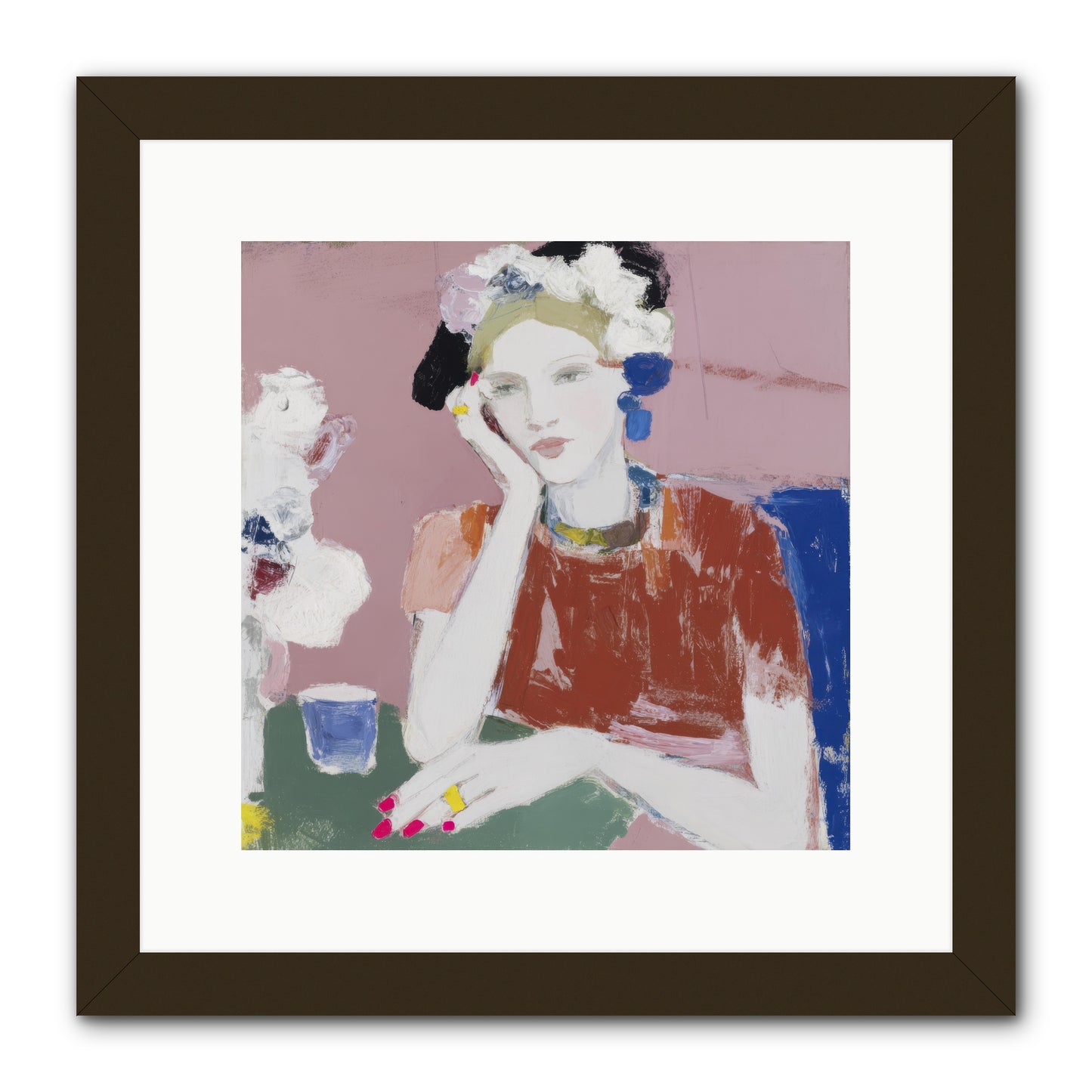 Afternoon at the Club -- Framed Print - Black 12x12