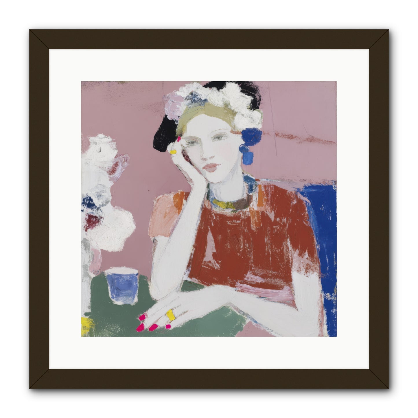 Afternoon at the Club -- Framed Print - Black 16x16
