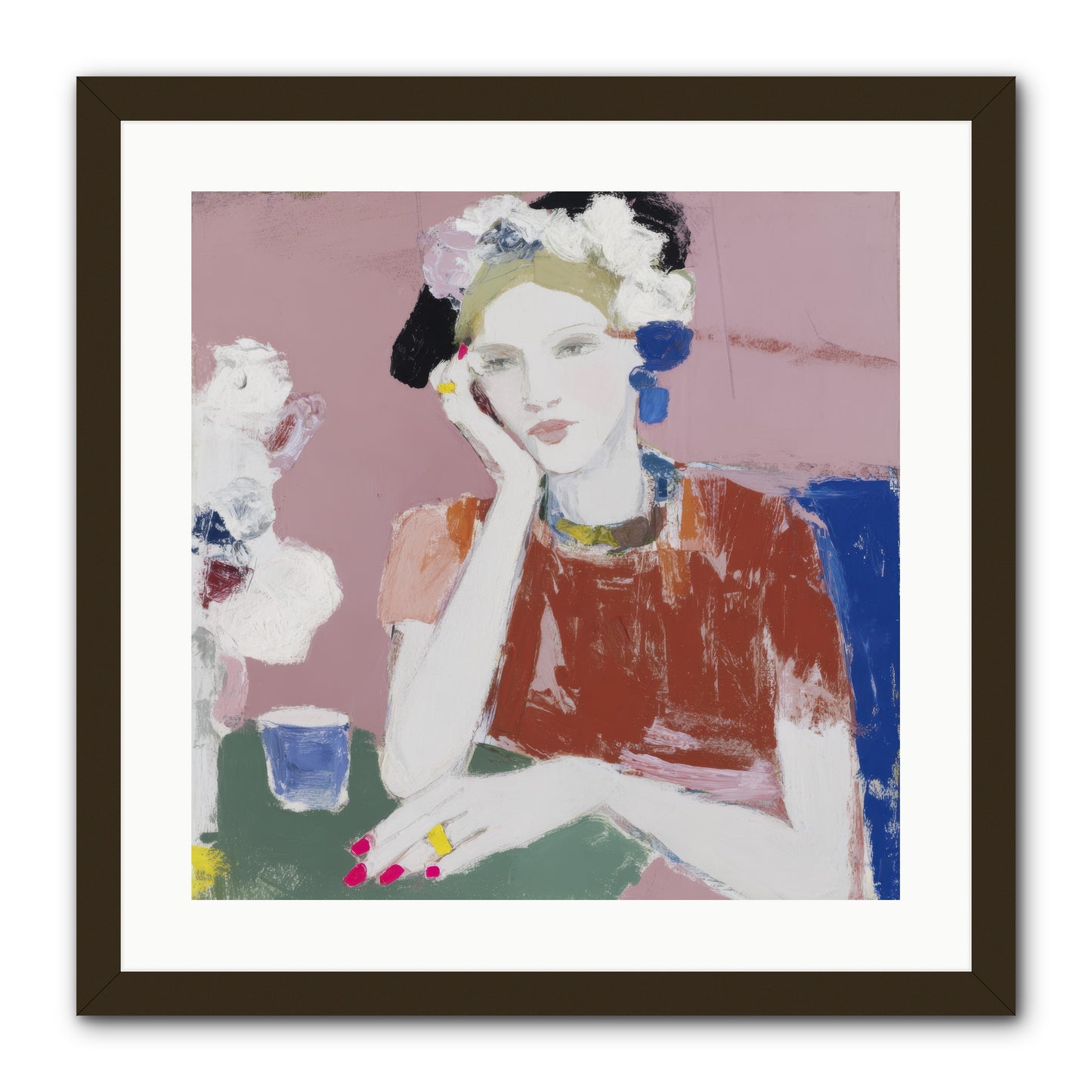 Afternoon at the Club -- Framed Print - Black 20x20