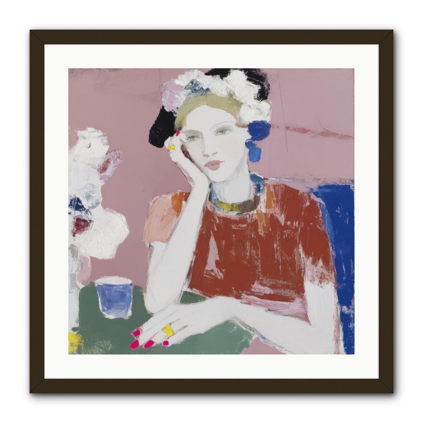 Afternoon at the Club -- Framed Print - Black 24x24