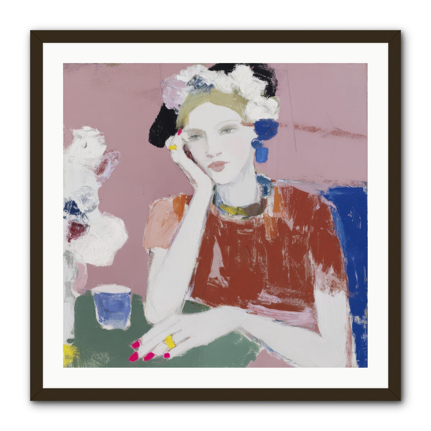 Afternoon at the Club -- Framed Print - Black 30x30