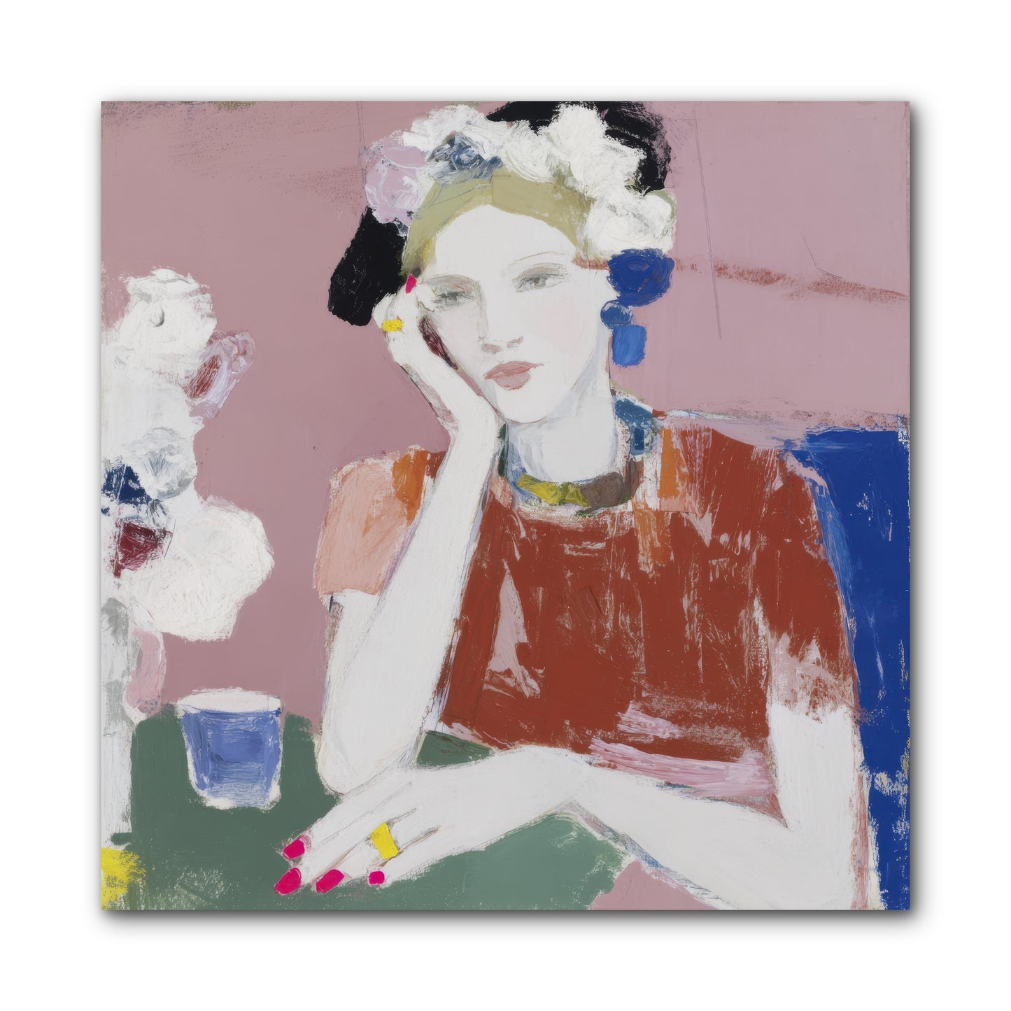 Afternoon at the Club -- Wrapped Canvas 10x10