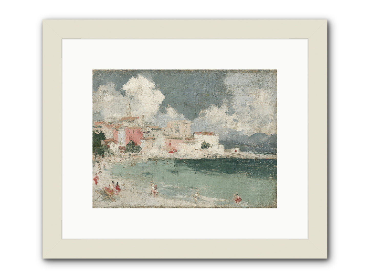 Afternoon by the Water -- Framed Print - White 12x9