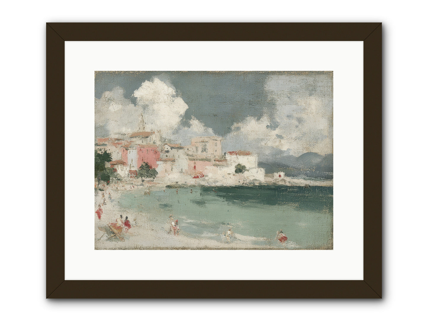 Afternoon by the Water -- Framed Print - Black 16x12