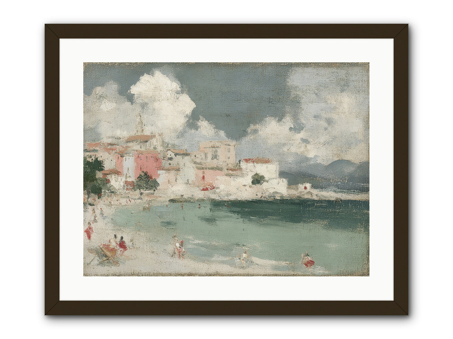 Afternoon by the Water -- Framed Print - Black 24x18