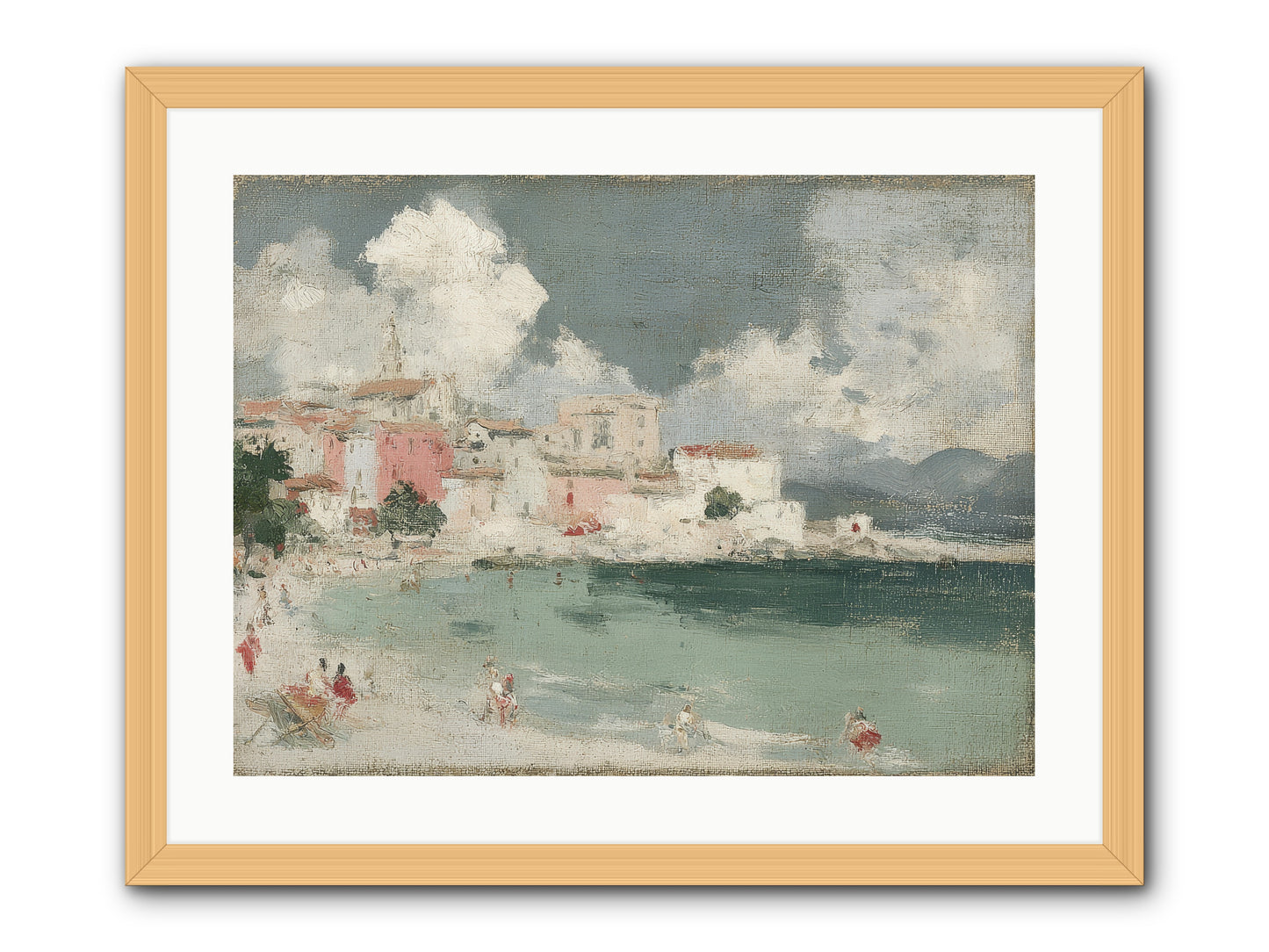 Afternoon by the Water -- Framed Print - Natural 24x18