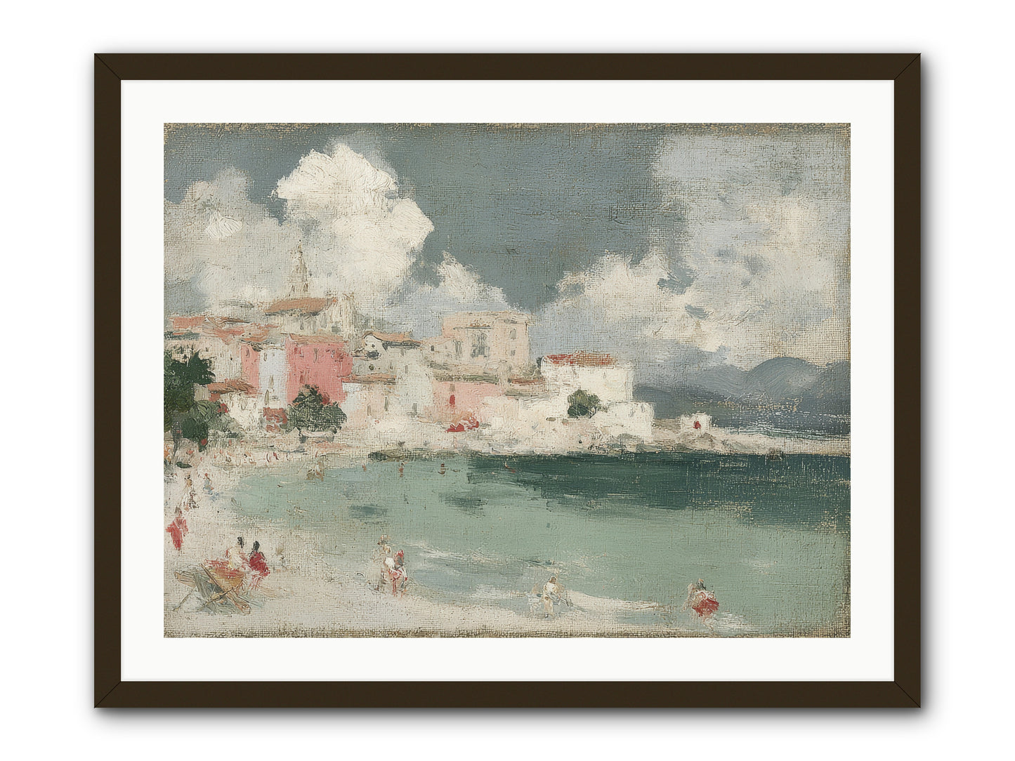 Afternoon by the Water -- Framed Print - Black 32x24