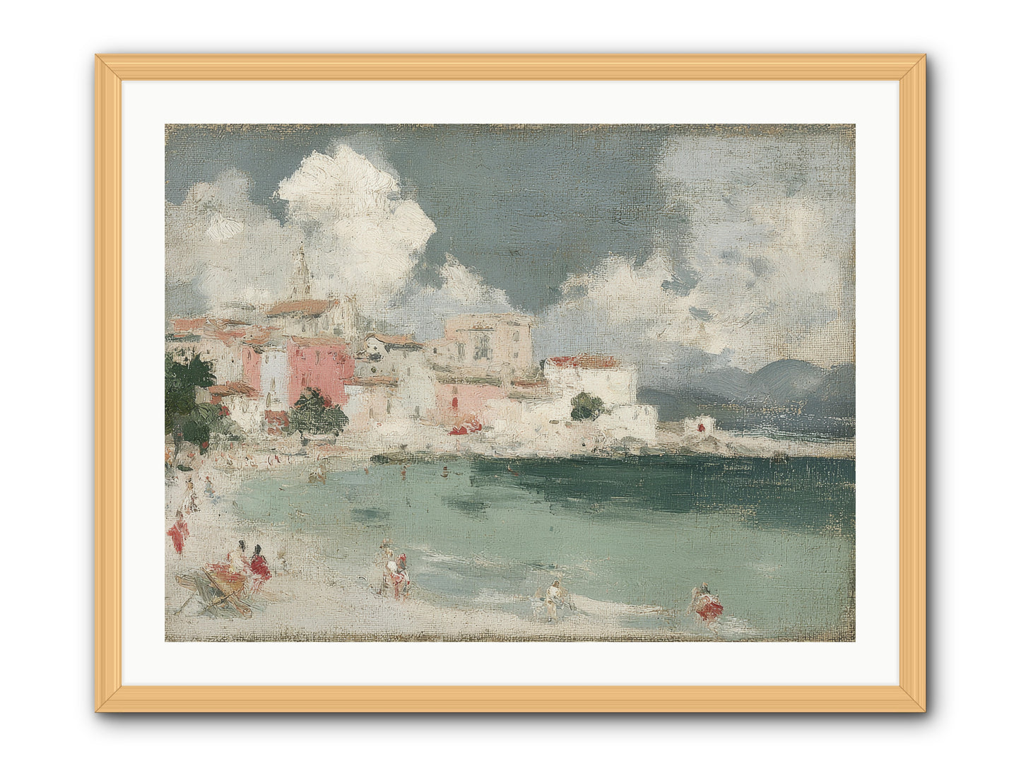 Afternoon by the Water -- Framed Print - Natural 32x24