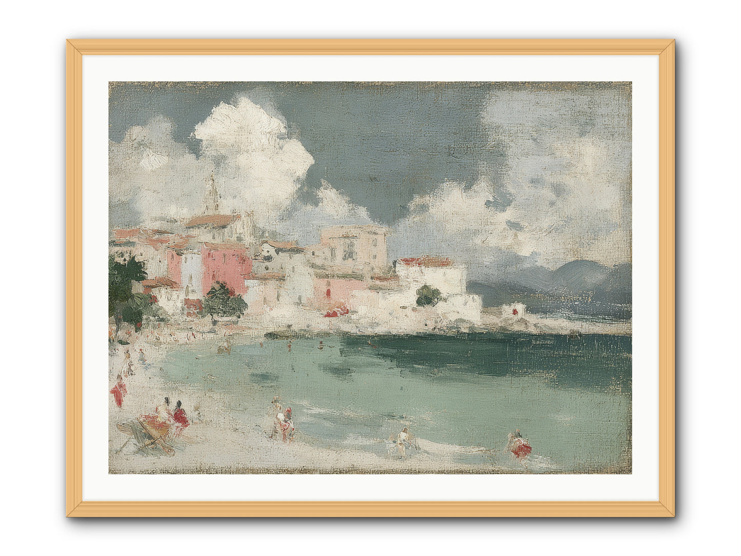 Afternoon by the Water -- Framed Print - Natural 40x30