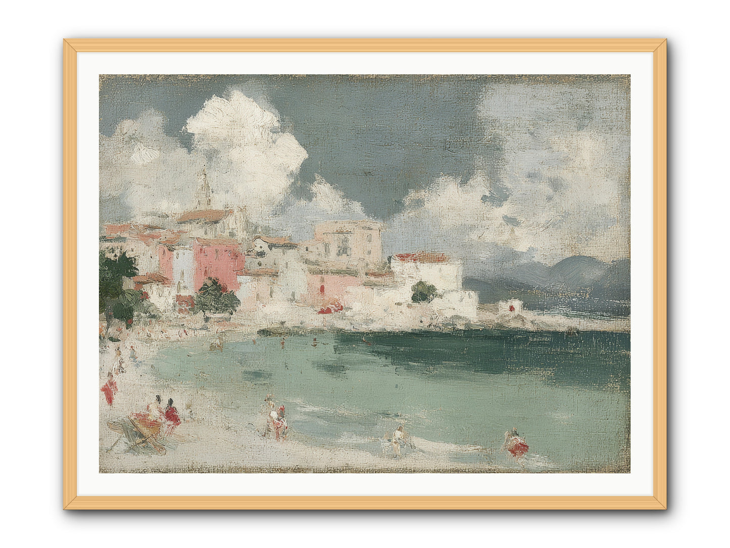 Afternoon by the Water -- Framed Print - Natural 48x36