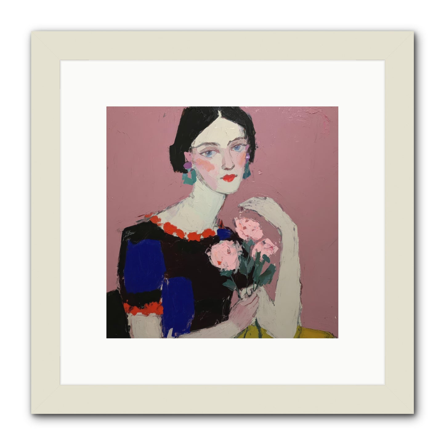 Afternoon in Pink -- Framed Print - White 10x10