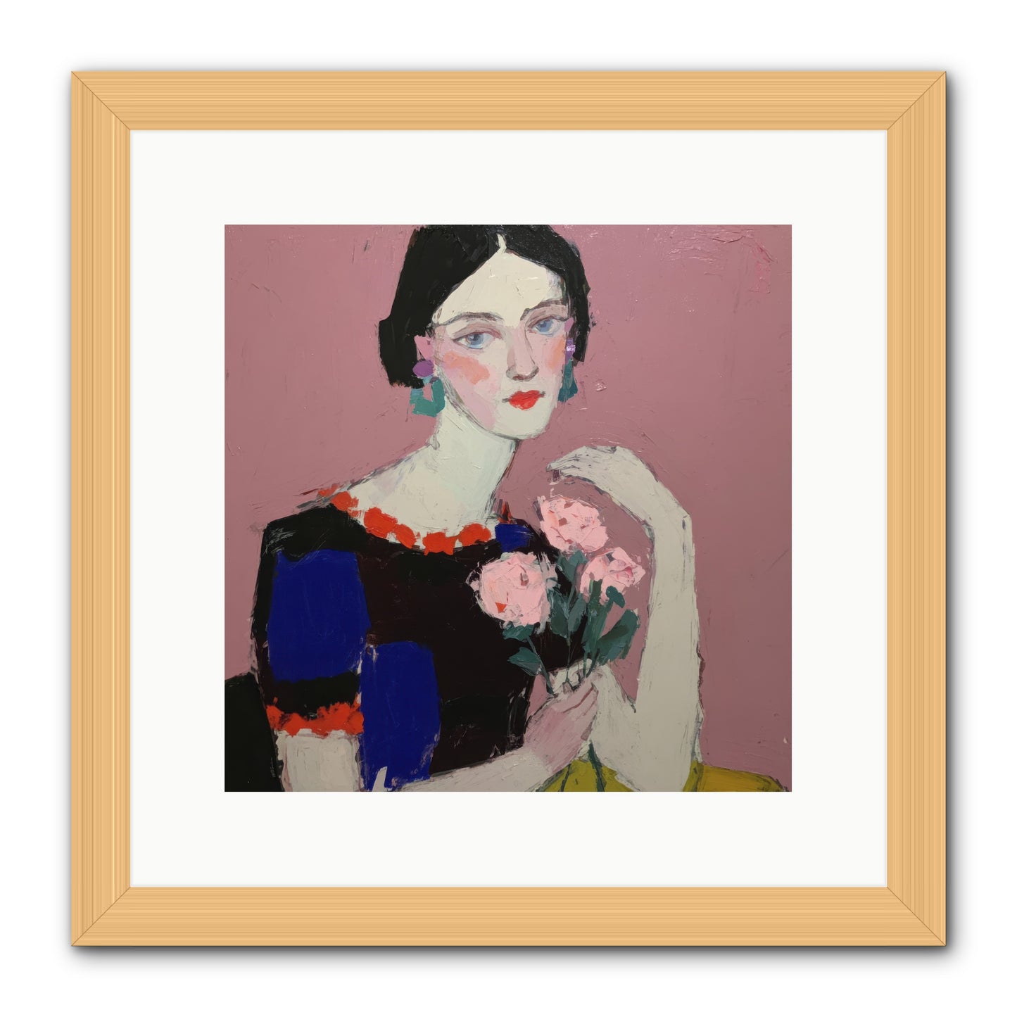 Afternoon in Pink -- Framed Print - Natural 12x12