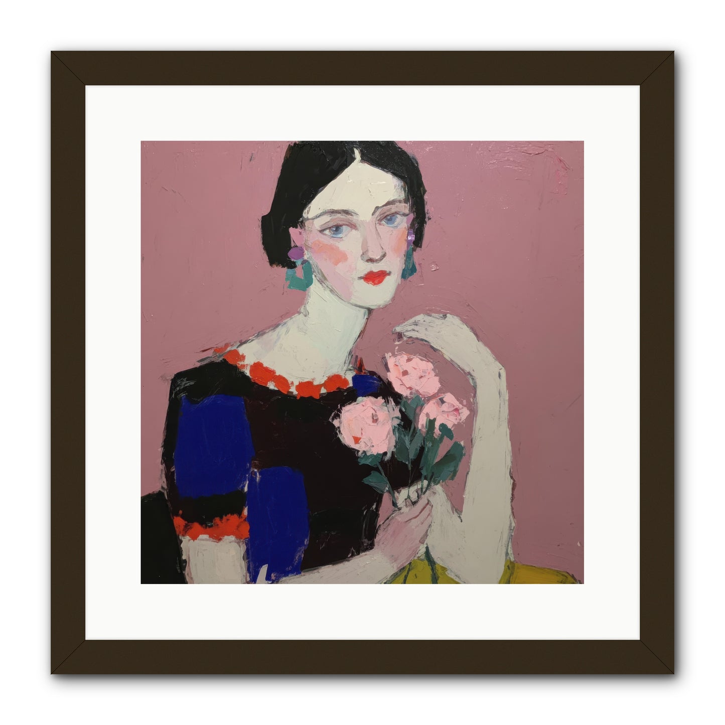 Afternoon in Pink -- Framed Print - Black 16x16