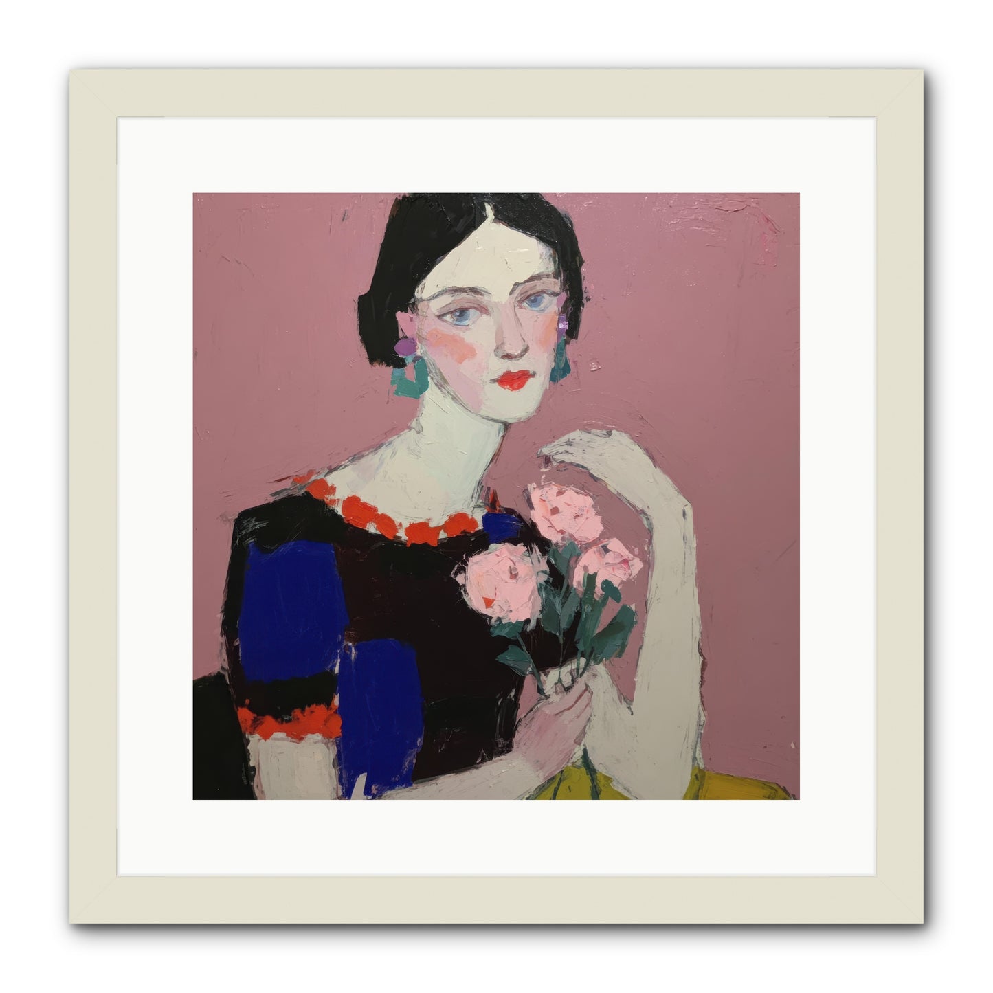Afternoon in Pink -- Framed Print - White 16x16