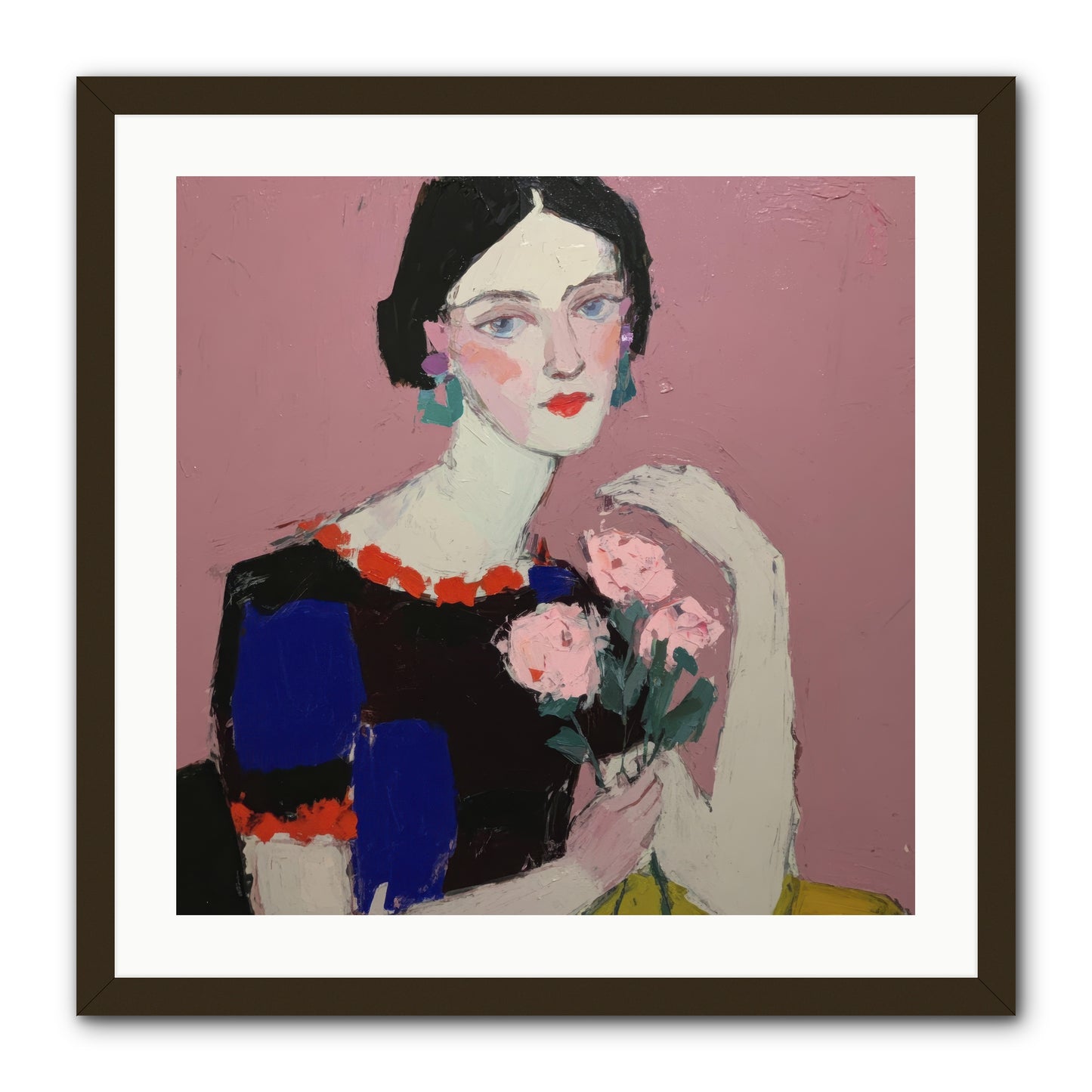 Afternoon in Pink -- Framed Print - Black 24x24