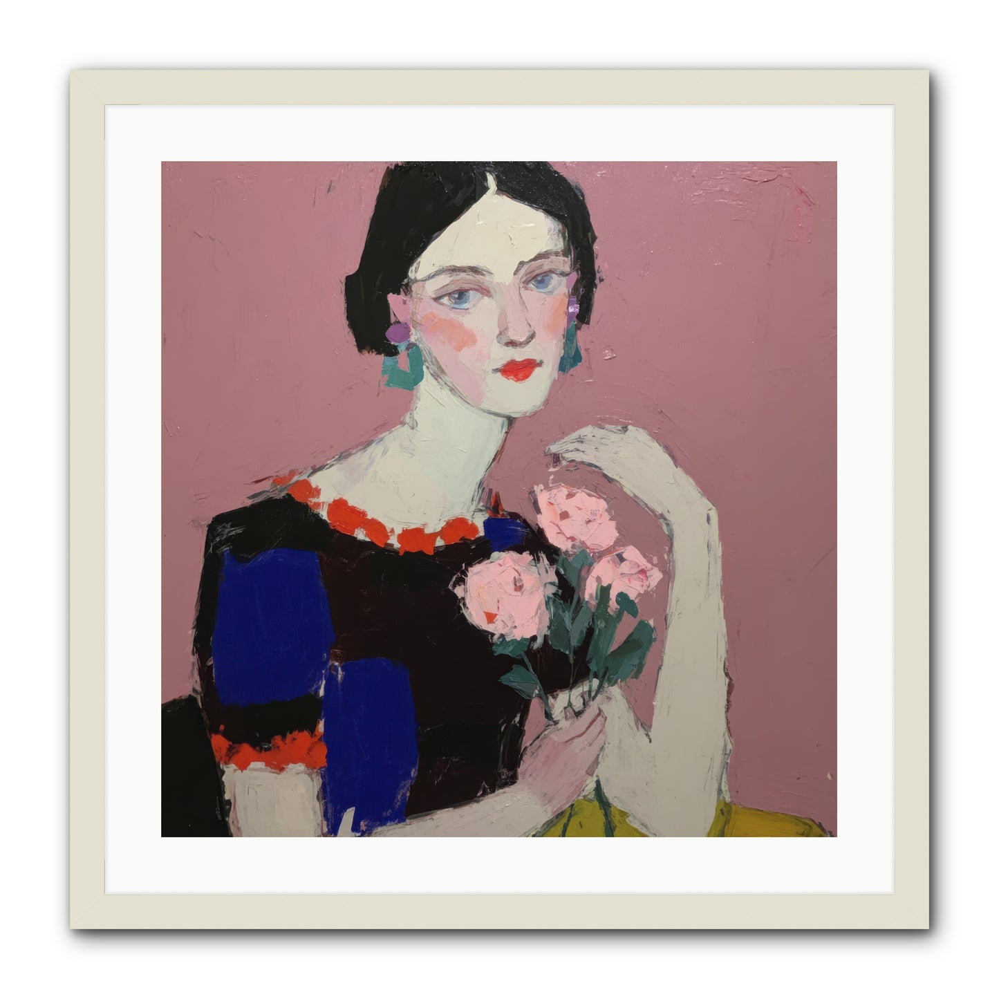 Afternoon in Pink -- Framed Print - White 24x24