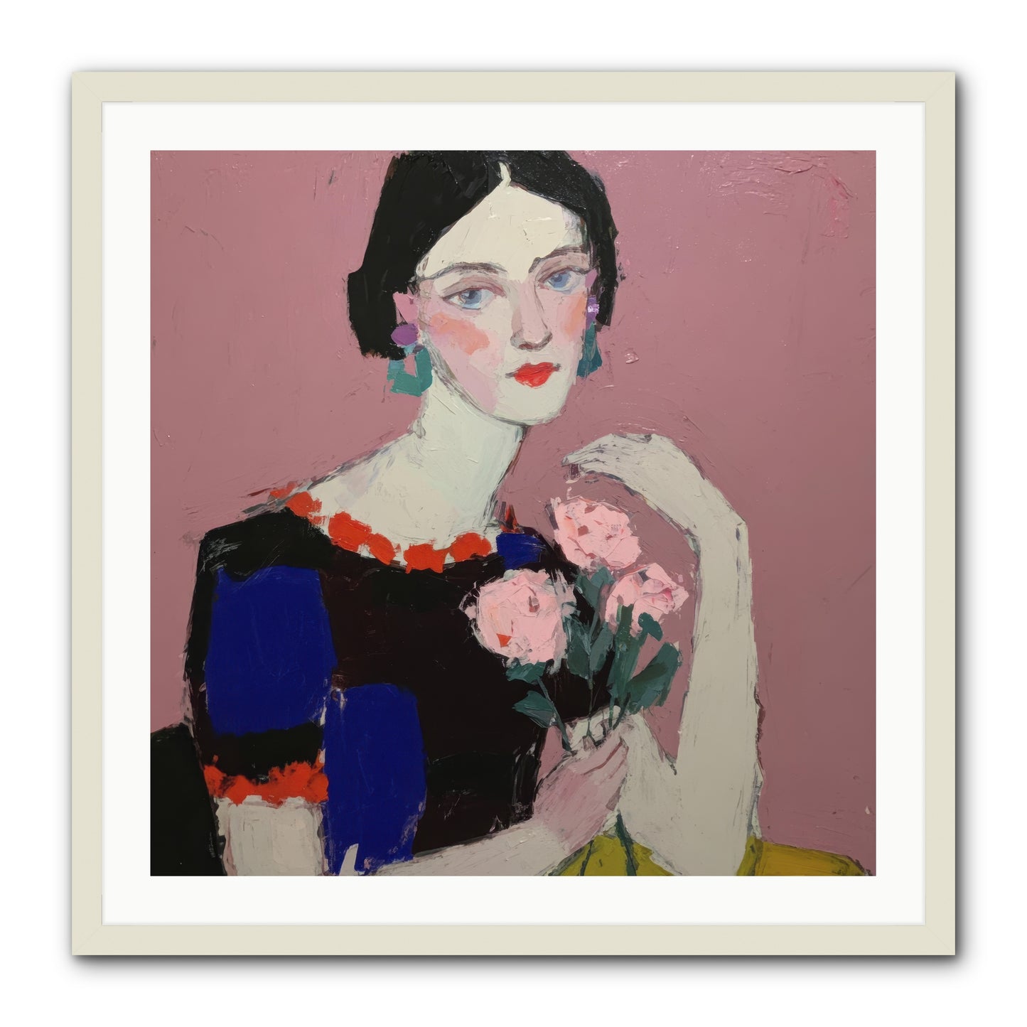 Afternoon in Pink -- Framed Print - White 30x30