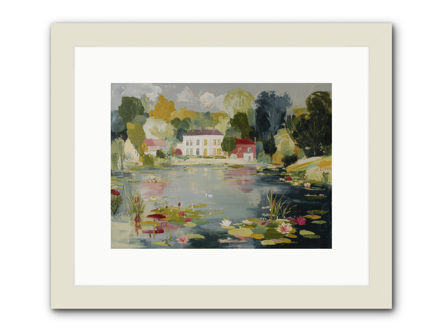Afternoon's Embrace -- Framed Print - White 12x9