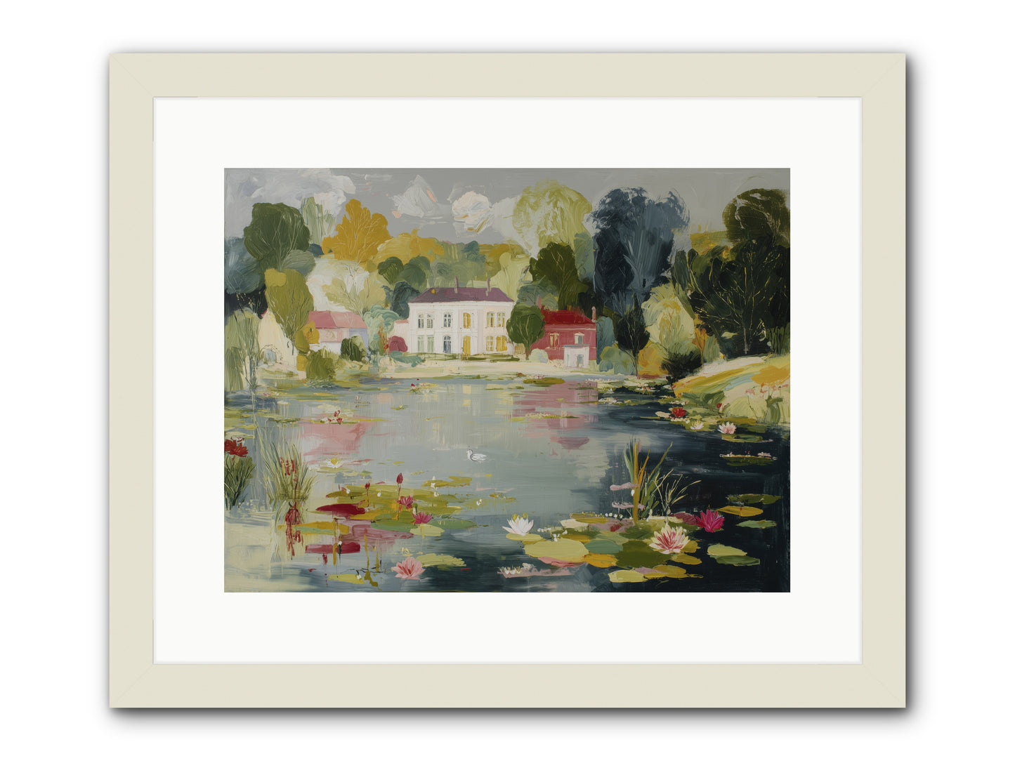 Afternoon's Embrace -- Framed Print - White 16x12