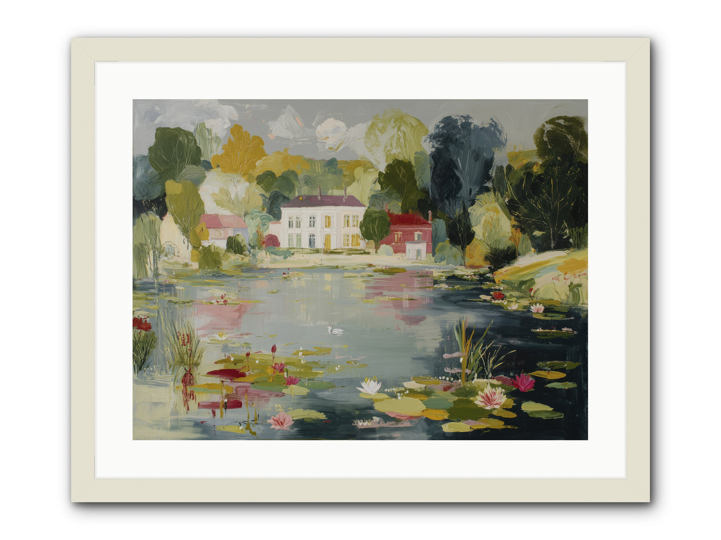 Afternoon's Embrace -- Framed Print - White 24x18