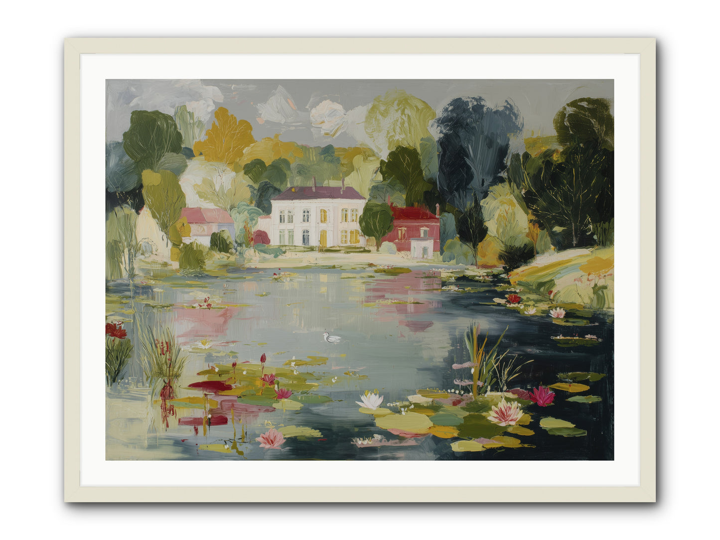 Afternoon's Embrace -- Framed Print - White 40x30