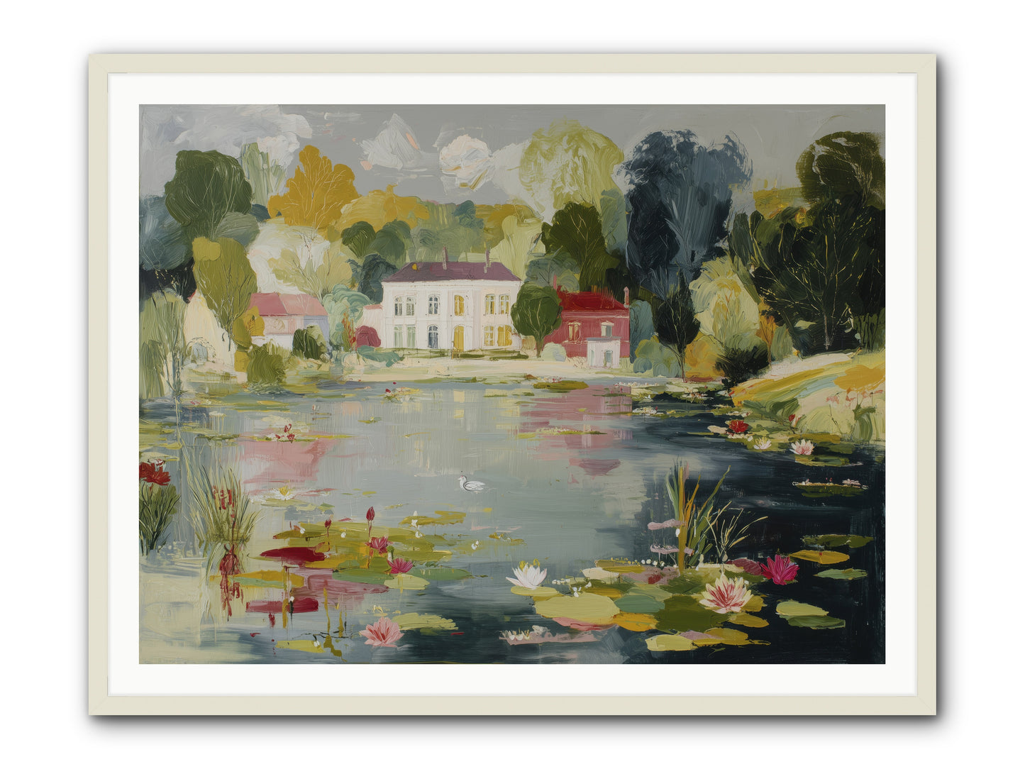 Afternoon's Embrace -- Framed Print - White 48x36