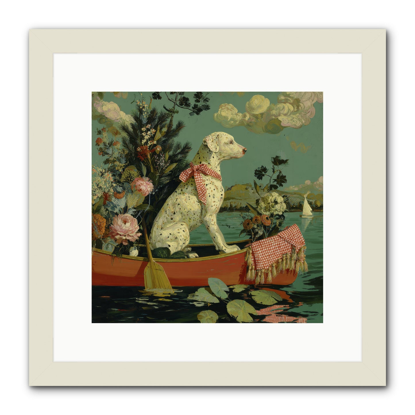 Against The Winter Sky -- Framed Print - White 12x12
