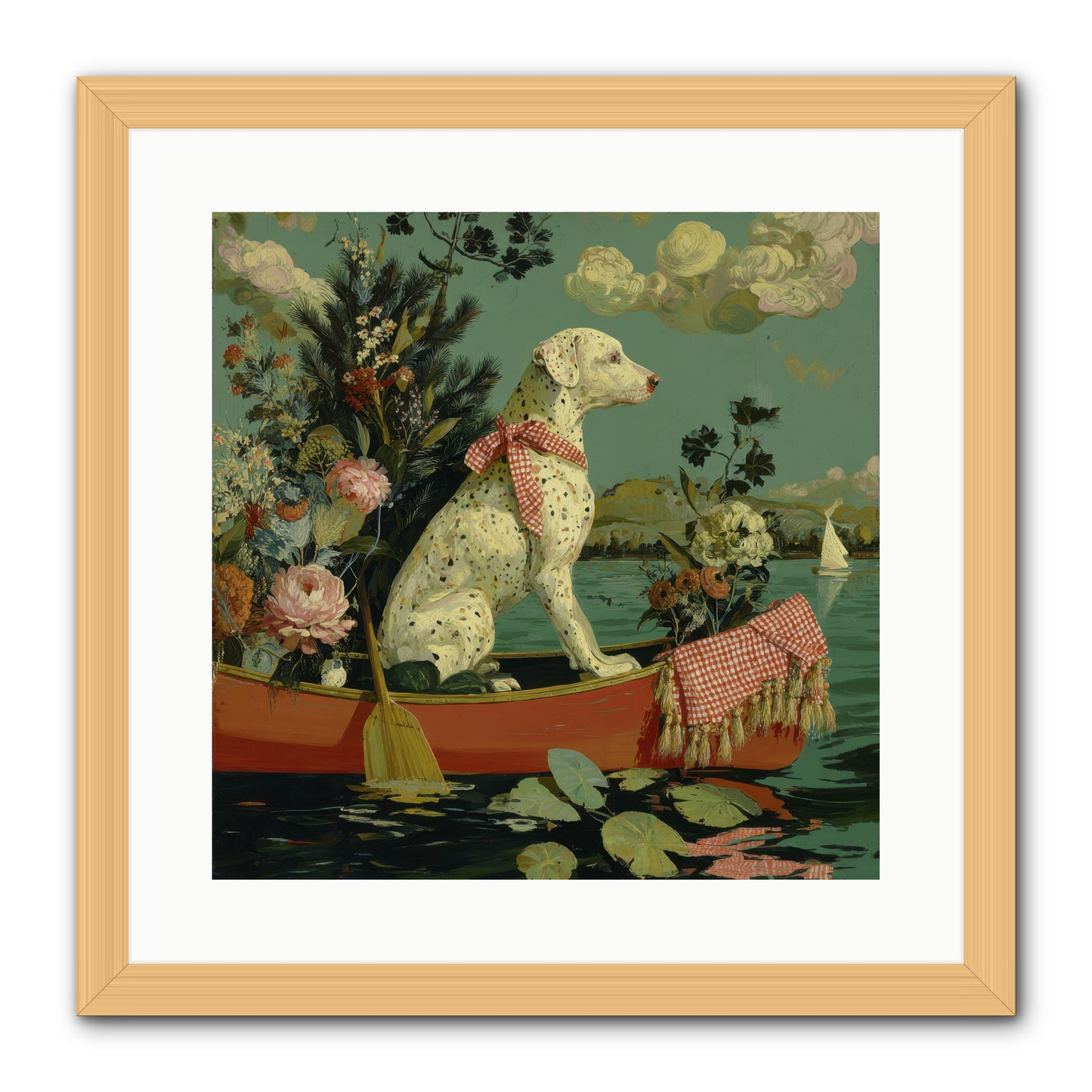 Against The Winter Sky -- Framed Print - Natural 16x16