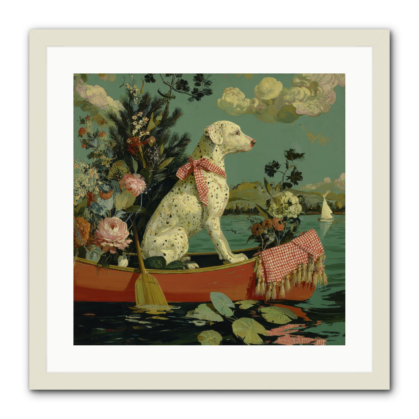 Against The Winter Sky -- Framed Print - White 20x20